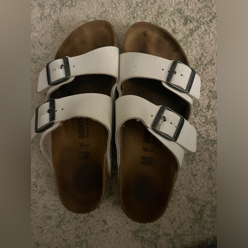 White leather Birkenstock Sandals